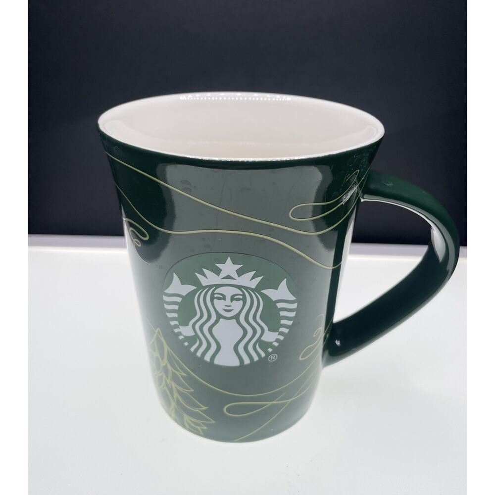 Starbucks 2020 Christmas Coffee Cup Mug Green with Logo Mermaid 10 oz New